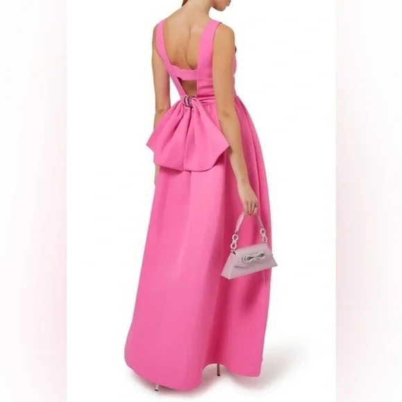 New! Sachin & Babi Katrina Cutout Bow Embellished Pink Gown 💖 Size 2 NWT! - Picture 6 of 16
